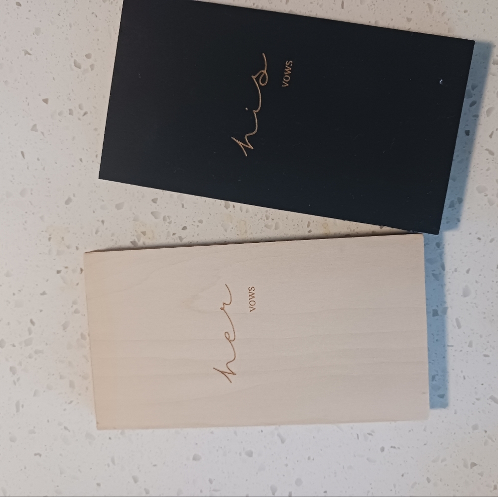 Wooden vow books